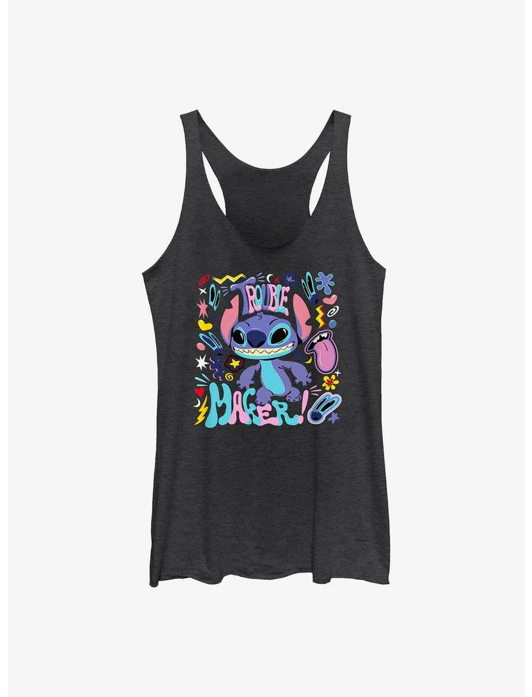 Null Disney Lilo & Stitch Trouble Maker Womens Tank Top