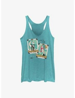 Null Disney The Nightmare Before Christmas Tarot Cards Womens Tank Top