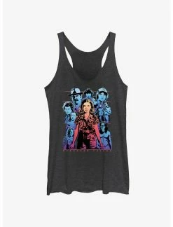 Null Stranger Things Neon Group Womens Tank Top