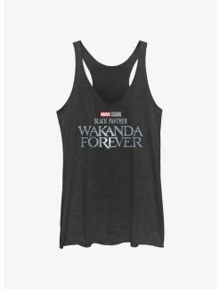 Null Marvel Black Panther Wakanda Forever Metal Logo Womens Tank Top