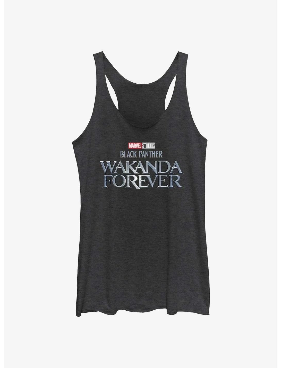 Null Marvel Black Panther Wakanda Forever Metal Logo Womens Tank Top