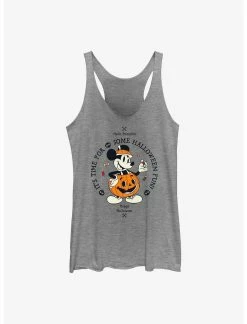 Null Disney Mickey Mouse Time For Halloween Pumpkin Mickey Womens Tank Top