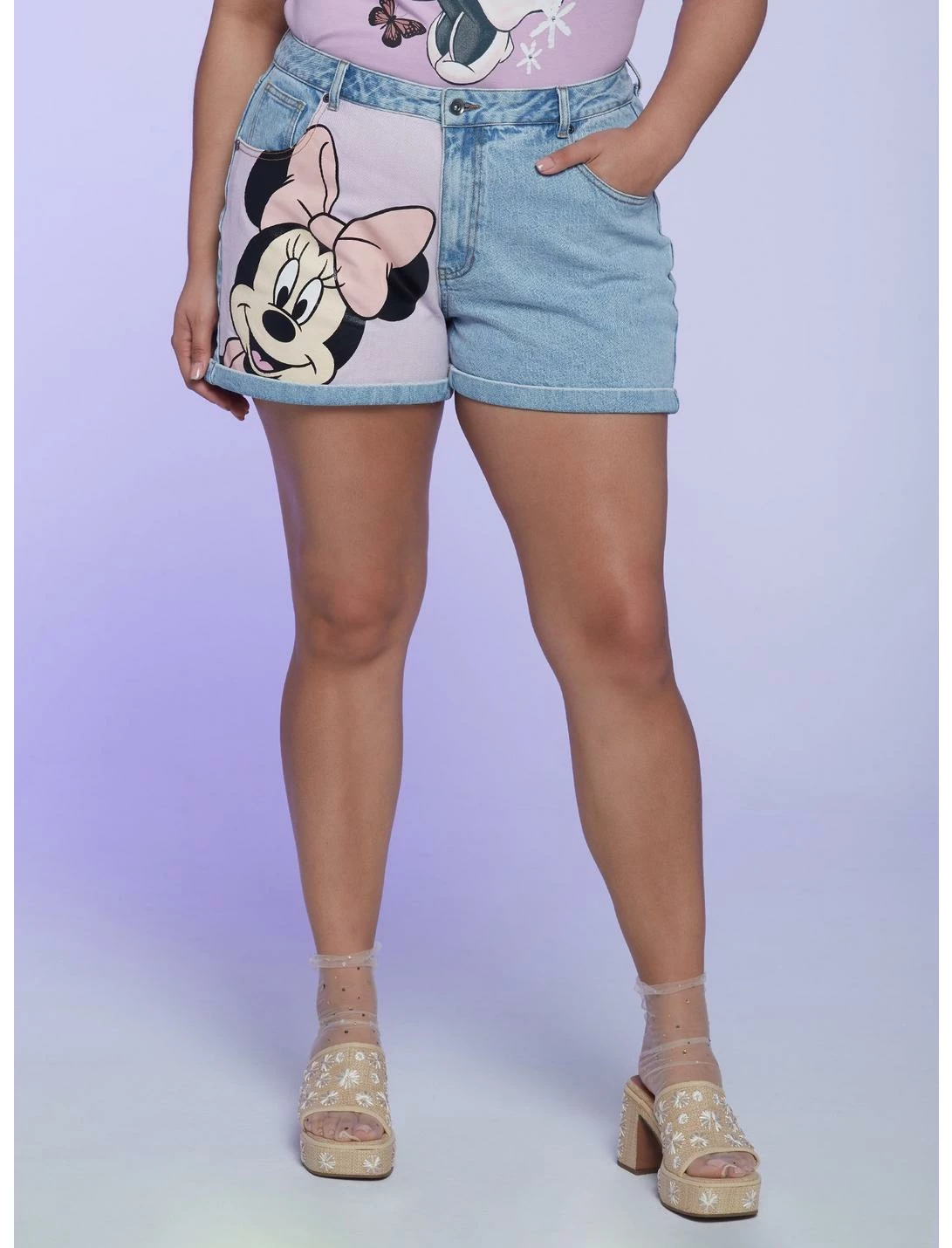 HUNIVERS Her Universe Disney Minnie Mouse Y2K Mom Shorts Plus Size