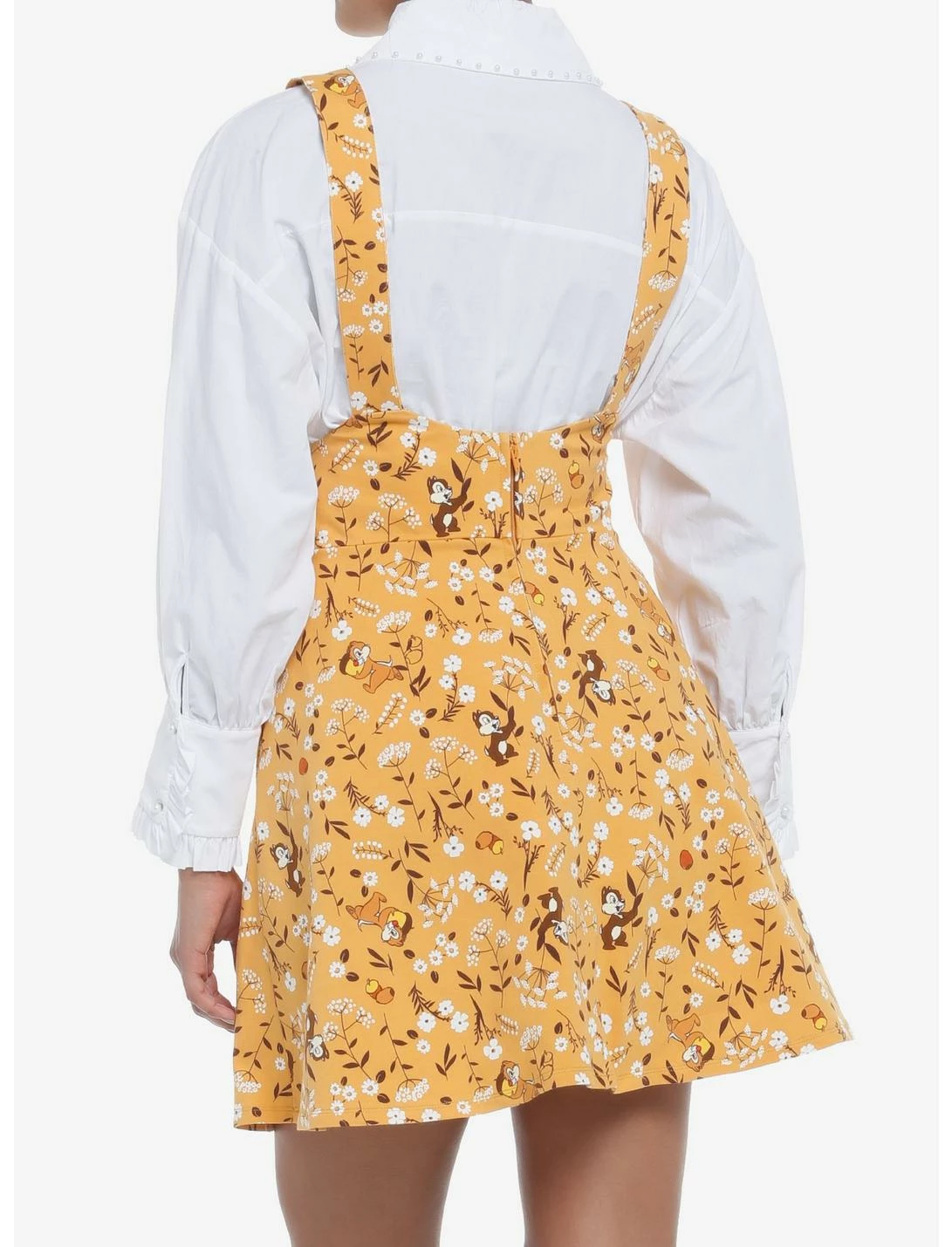 HUNIVERS Disney Chip 'N' Dale Fall Floral Suspender Skirt - Image 3