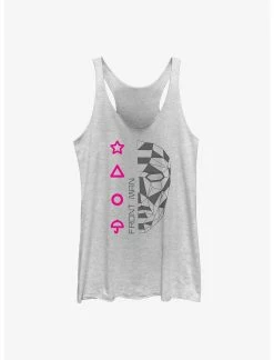 Null Squid Game Front Man Line Art Womens Tank Top