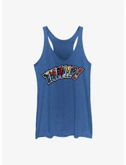 Null Marvel Spider-Man Thwip! Comic Font Womens Tank Top