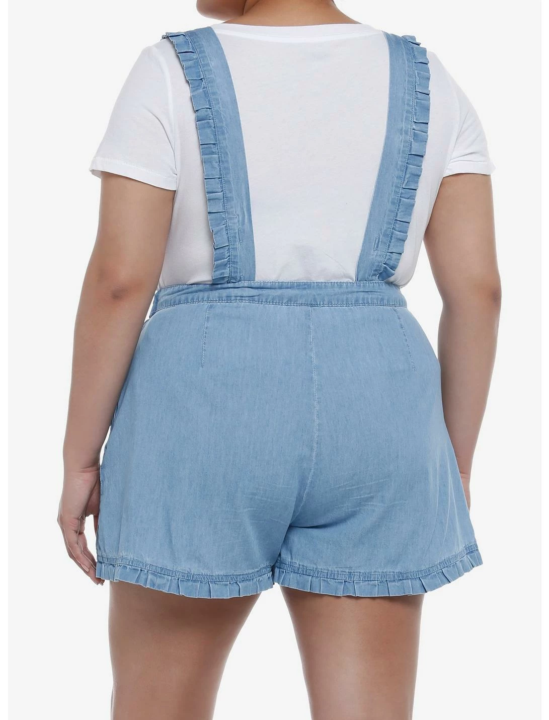 HUNIVERS Disney Bambi Ruffle Denim Shortalls Plus Size - Image 2