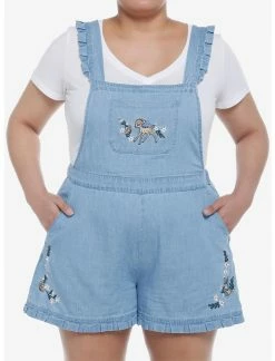 HUNIVERS Disney Bambi Ruffle Denim Shortalls Plus Size