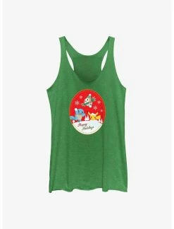 Null Pokémon Holiday Badge Squirtle, Rowlet And Pikachu Womens Tank Top