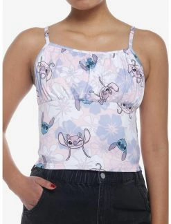 HUNIVERS Disney Lilo & Stitch Floral Angel & Stitch Cami