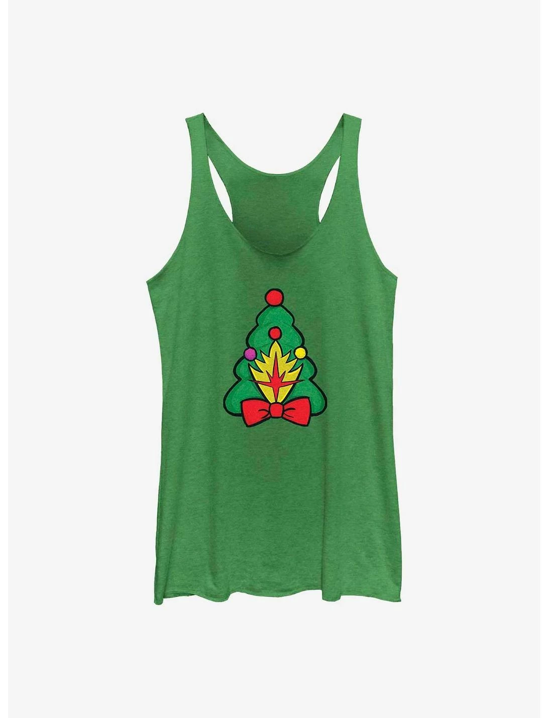 Null Marvel Guardians Of The Galaxy Holiday Special Christmas Tree Badge Womens Tank Top