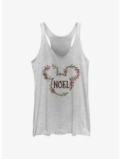 Null Disney Mickey Mouse Noel Mistletoe Ears Womens Tank Top