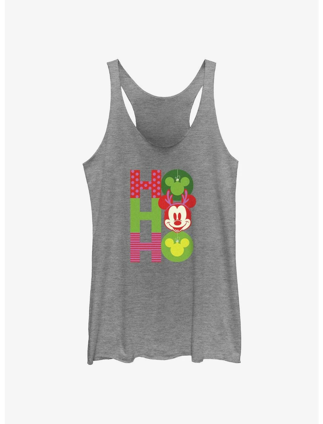 Null Disney Mickey Mouse Ho Ho Ho Ornaments Womens Tank Top