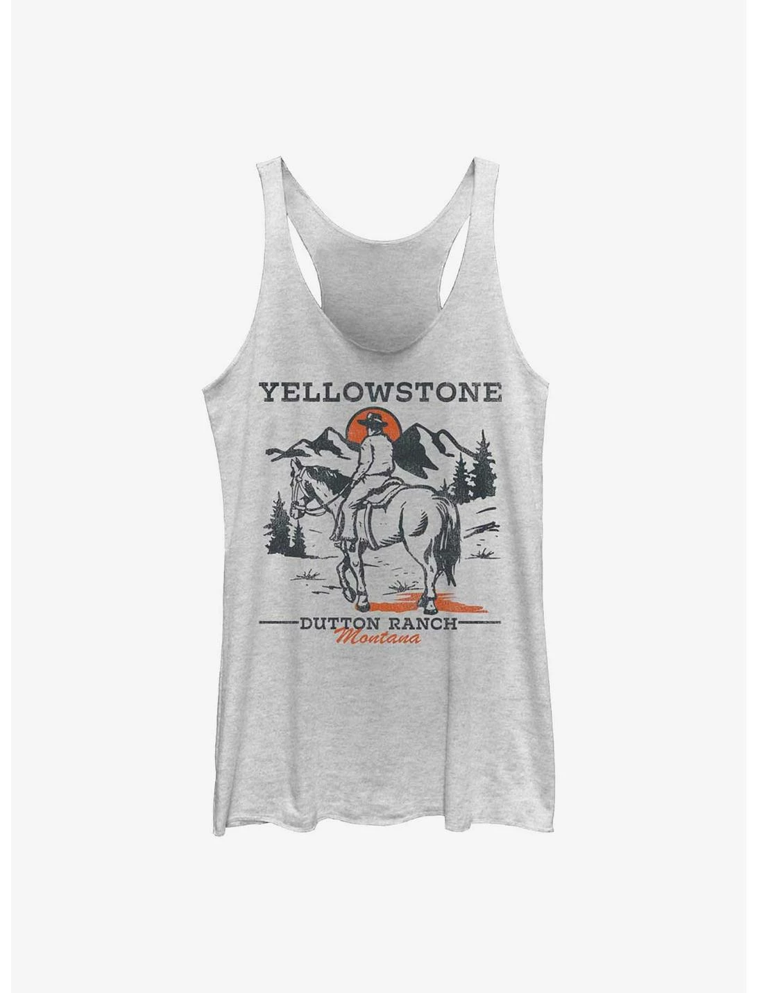 Null Yellowstone Dutton Ranch Mountains Womens Tank Top