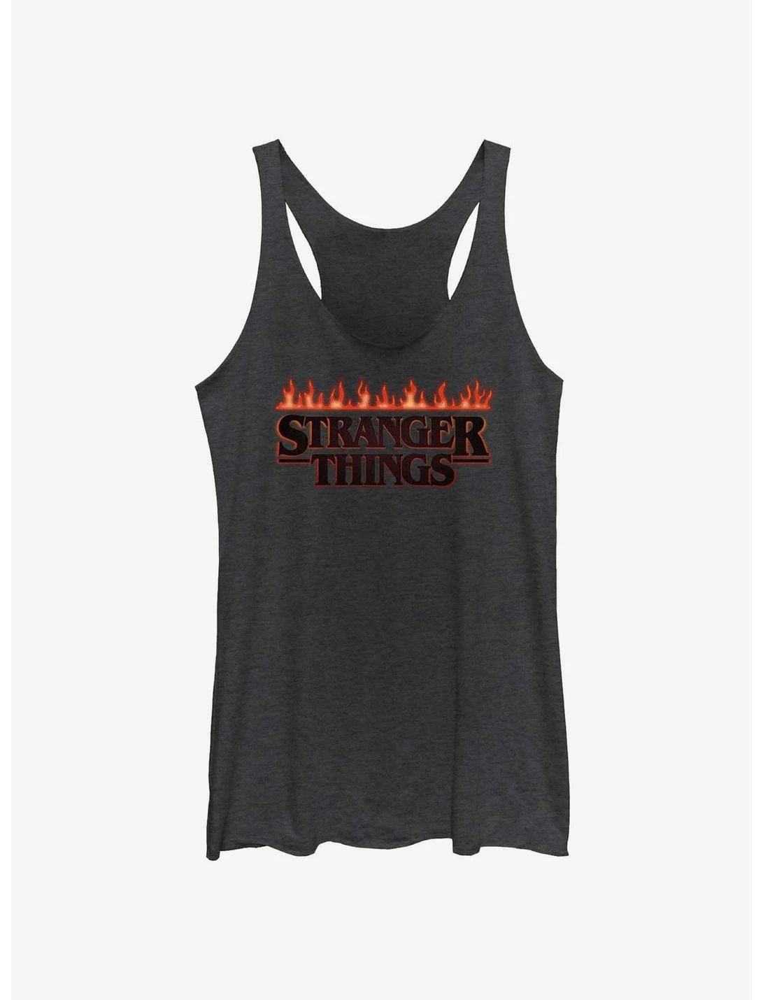 Null Stranger Things Logo On Fire Womens Tank Top
