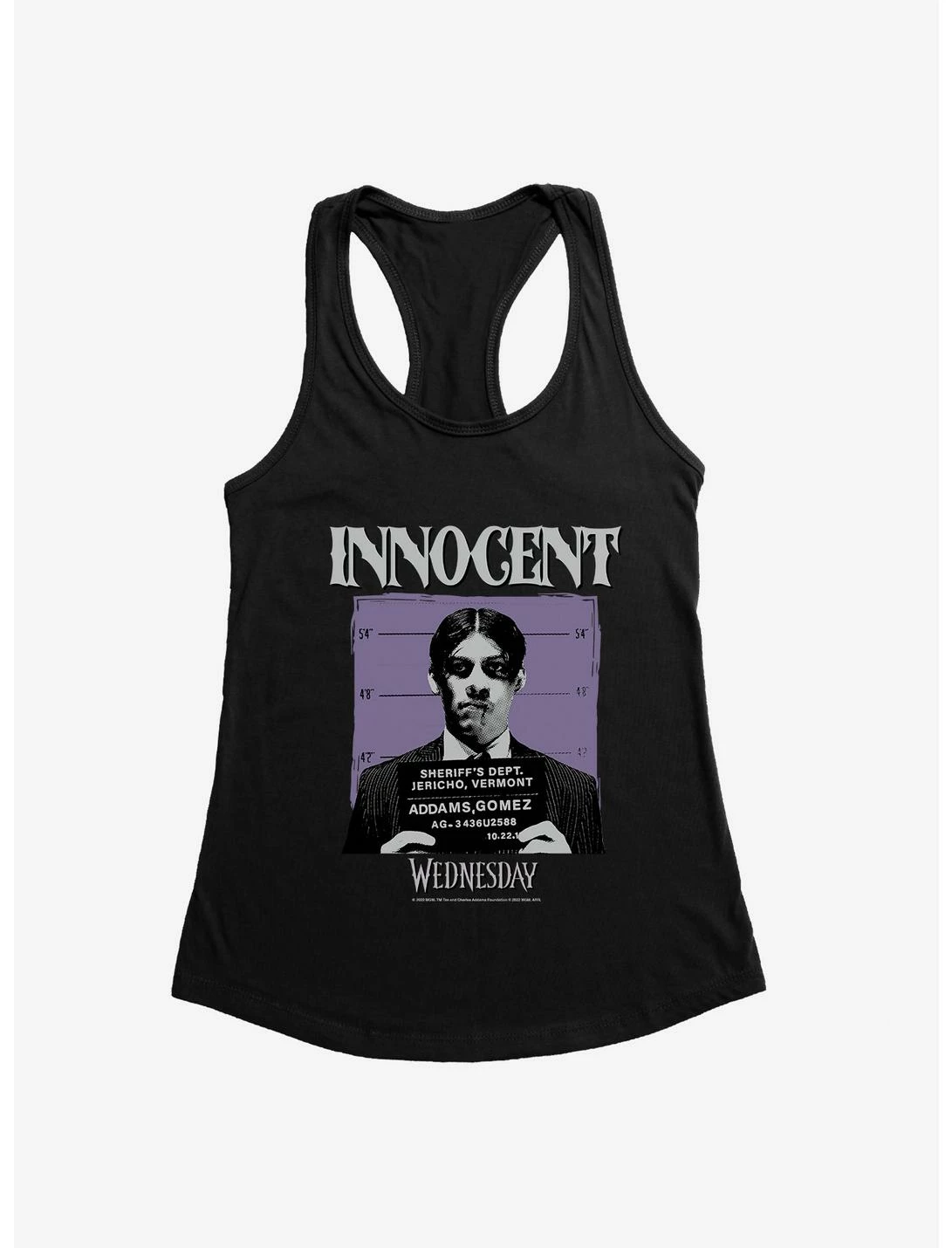 Null Wednesday Innocent Gomez Mug Shot Womens Tank Top
