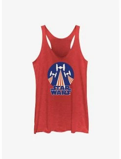 Null Star Wars Tie Figher Flag Stamp Womens Tank Top