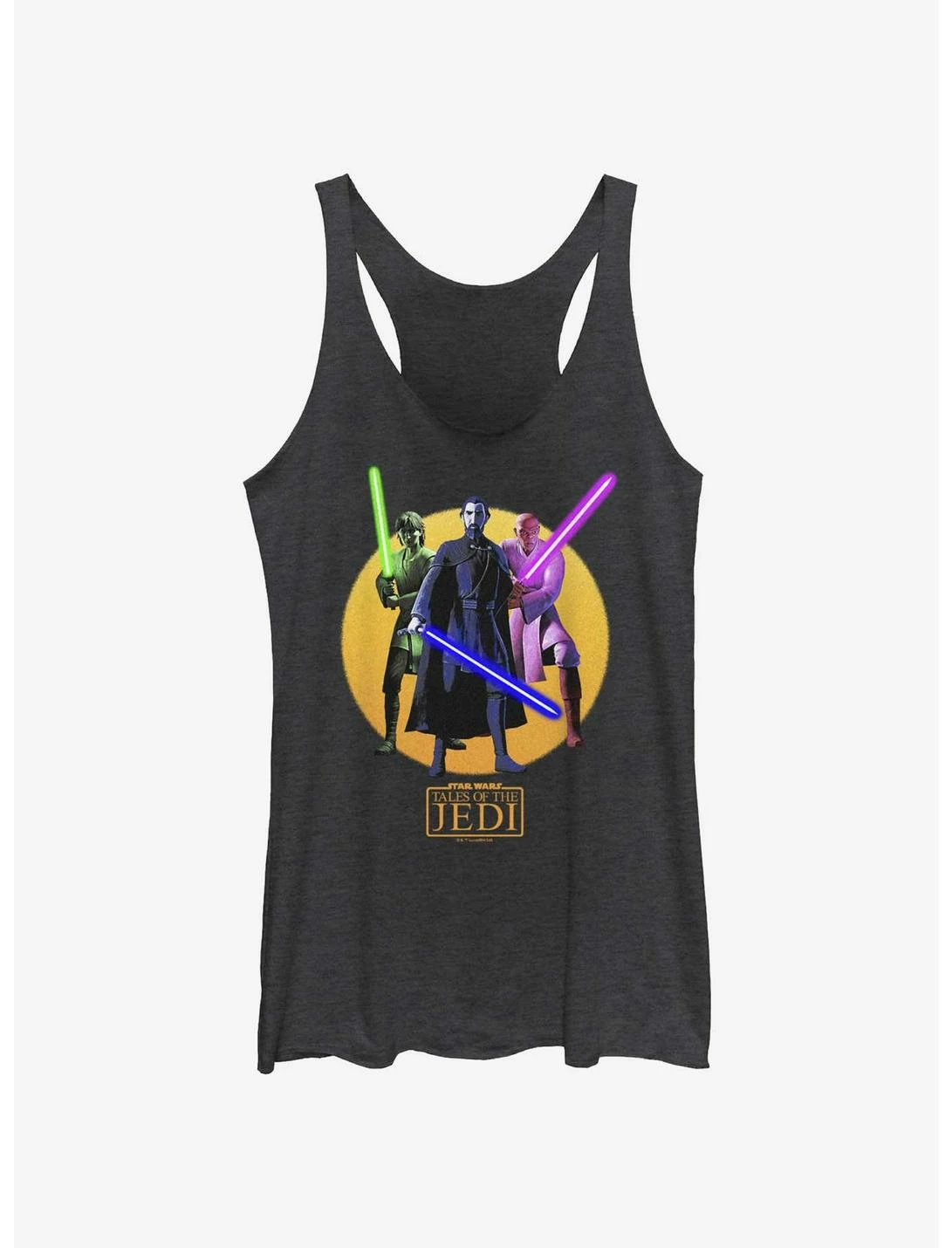 Null Star Wars: Tales Of The Jedi Count Dooku, Qui-Gon Jinn, And Mace Windu Womens Tank Top