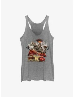 Null Disney Pixar Cars Dino Park Mater And Lightning McQueen Womens Tank Top