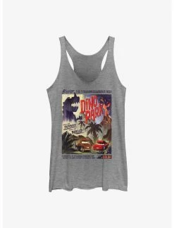 Null Disney Pixar Cars Dino Park Retro Poster Womens Tank Top
