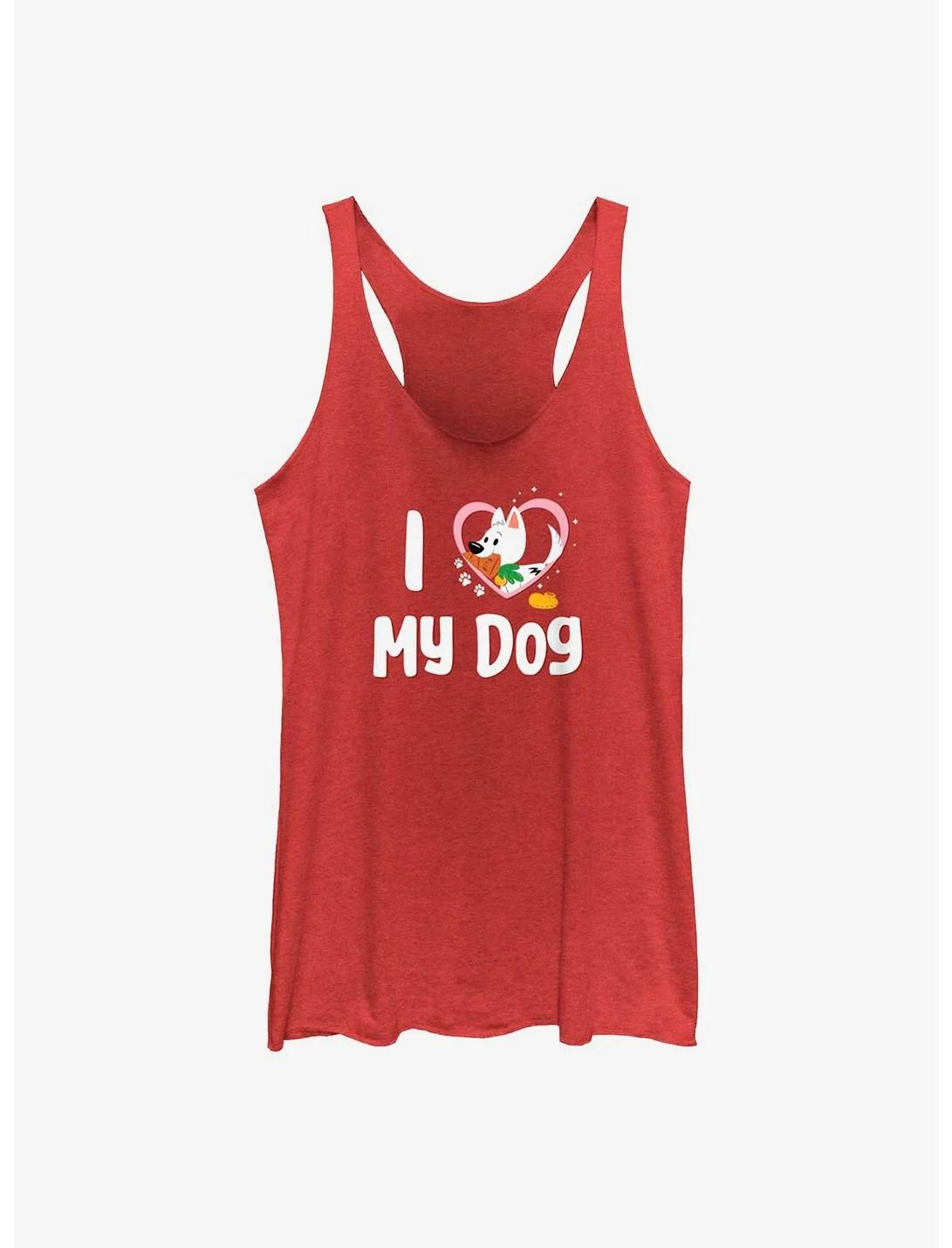 Null Disney Bolt Love My Dog Womens Tank Top