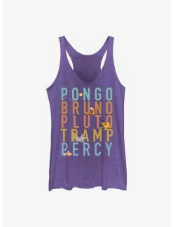 Null Disney Channel Pongo, Bruno, Pluto, Tramp, Percy Womens Tank Top