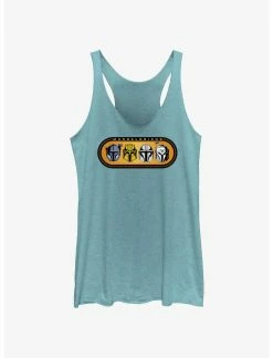 Null Star Wars The Mandalorian Helmets Badge Womens Tank Top