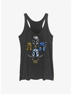 Null Star Wars The Mandalorian Helmets Held High Womens Tank Top