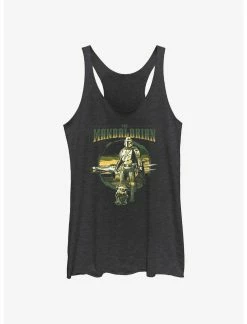 Null Star Wars The Mandalorian Grogu & Mando Together Again Womens Tank Top